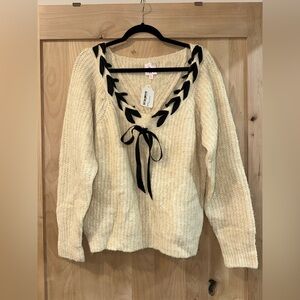 Cream Bow Sweater